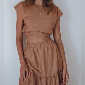 Aura Brown Skirt Set